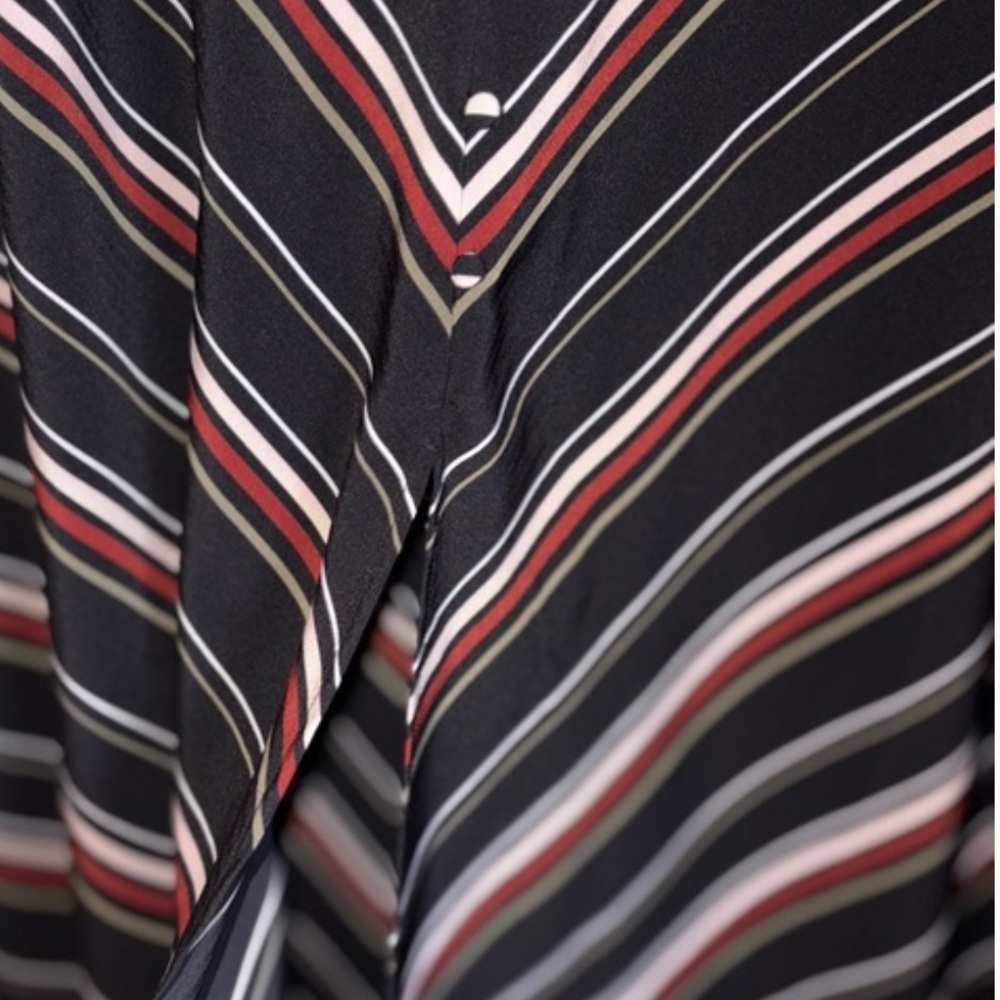Apt. 9 Black and Burgundy Chevron Midi Skirt - Picture 6 of 6